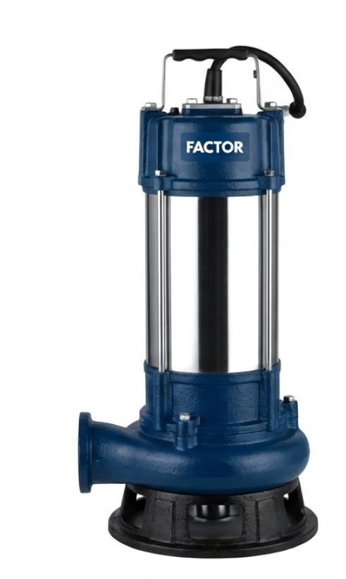 Factor Döküm Gövdeli Bıçaklı Kirli Su Pompası 1800W