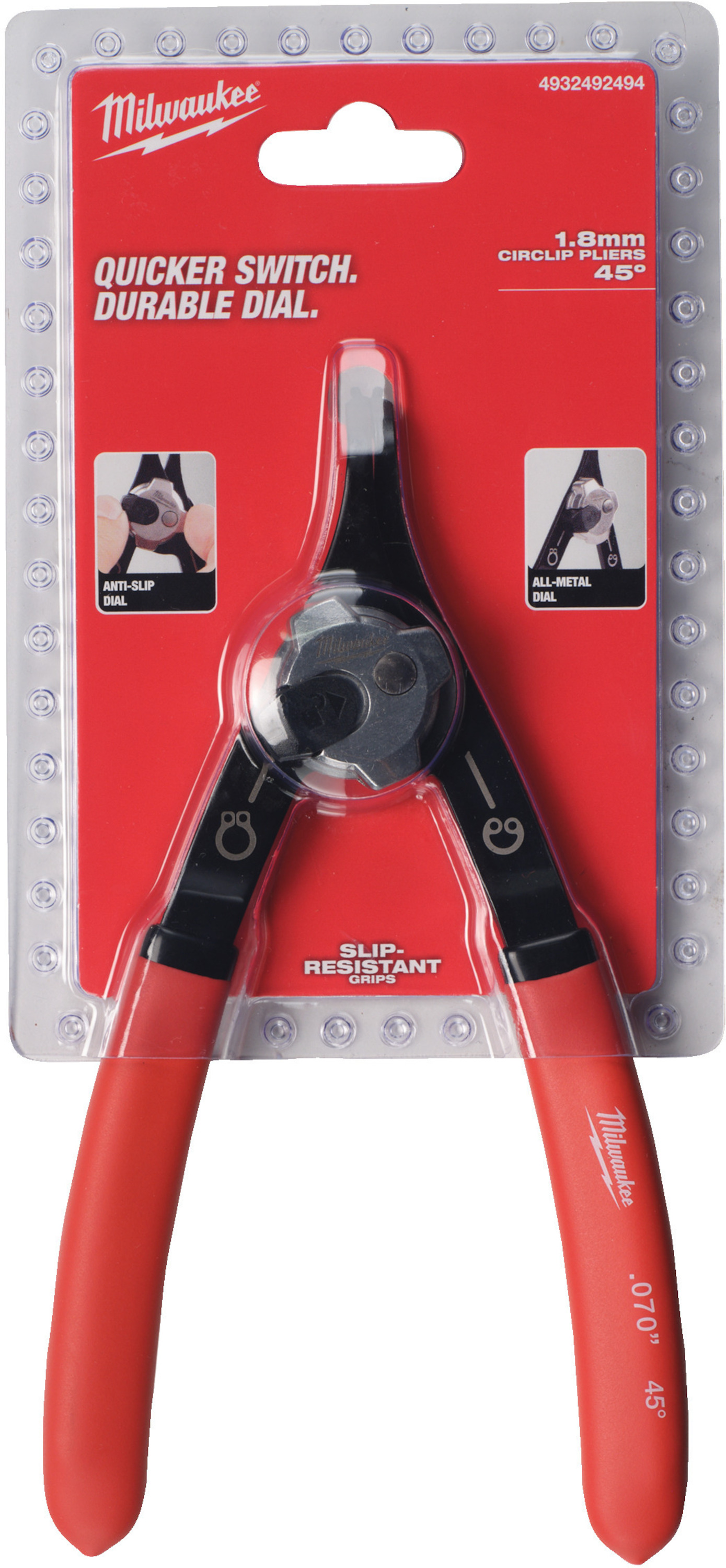Milwaukee Segman Pensesi Büyük 45 Açılı 4932492494