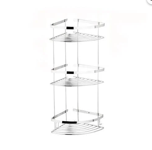Tema Basıc Köşelik 3 Katlı Krom Paslanmaz 18*18 Cm 74053-K