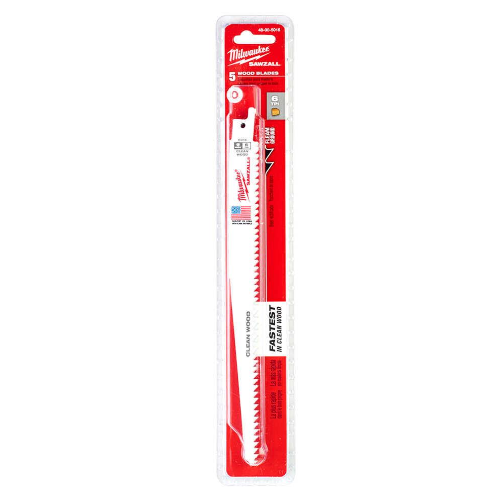 Milwaukee Kılıç Testere (Ahşap) Bi-Metal 230 Mm 5'li PK 48005016Kılıç Testere Bıçakları