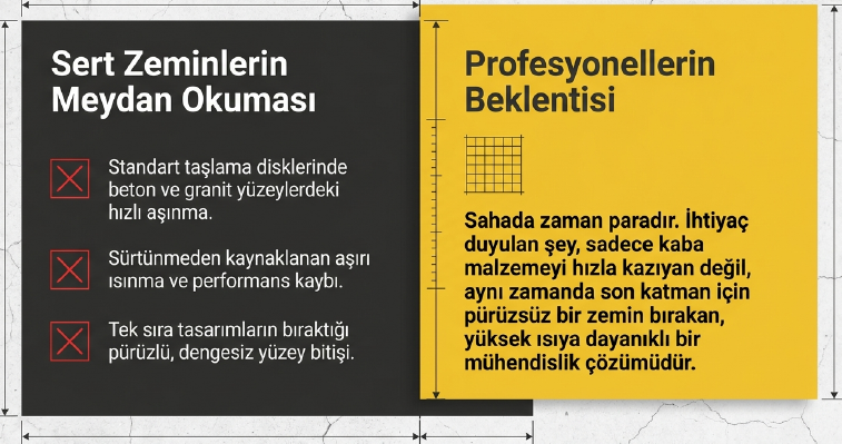Sgs Çift Sıra Elmas Beton Taşlama Diski 115 mm SGS2313