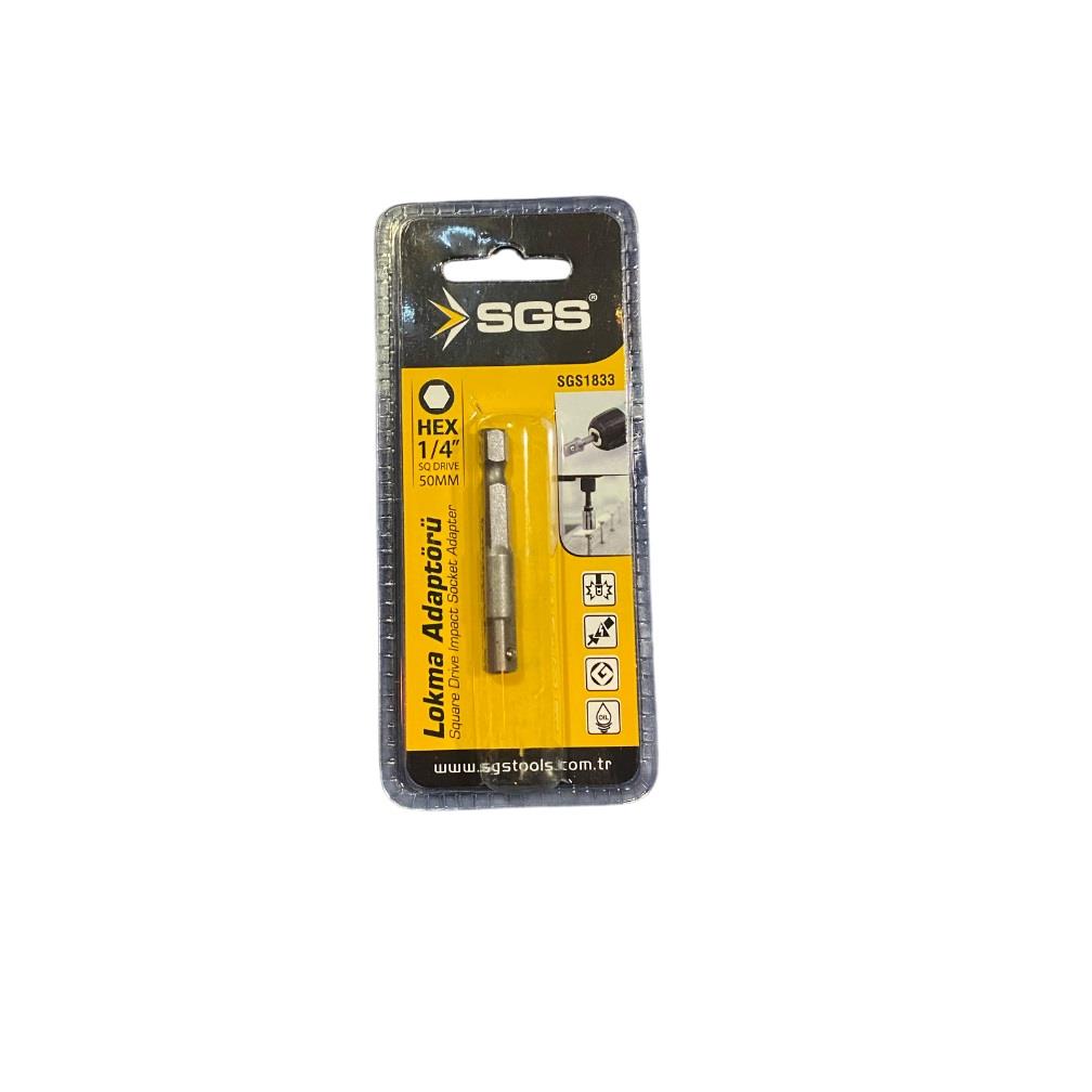 Sgs SGS1833 Hex 1/4'' Lokma Adaptörü 50MMLokma Adaptörleri