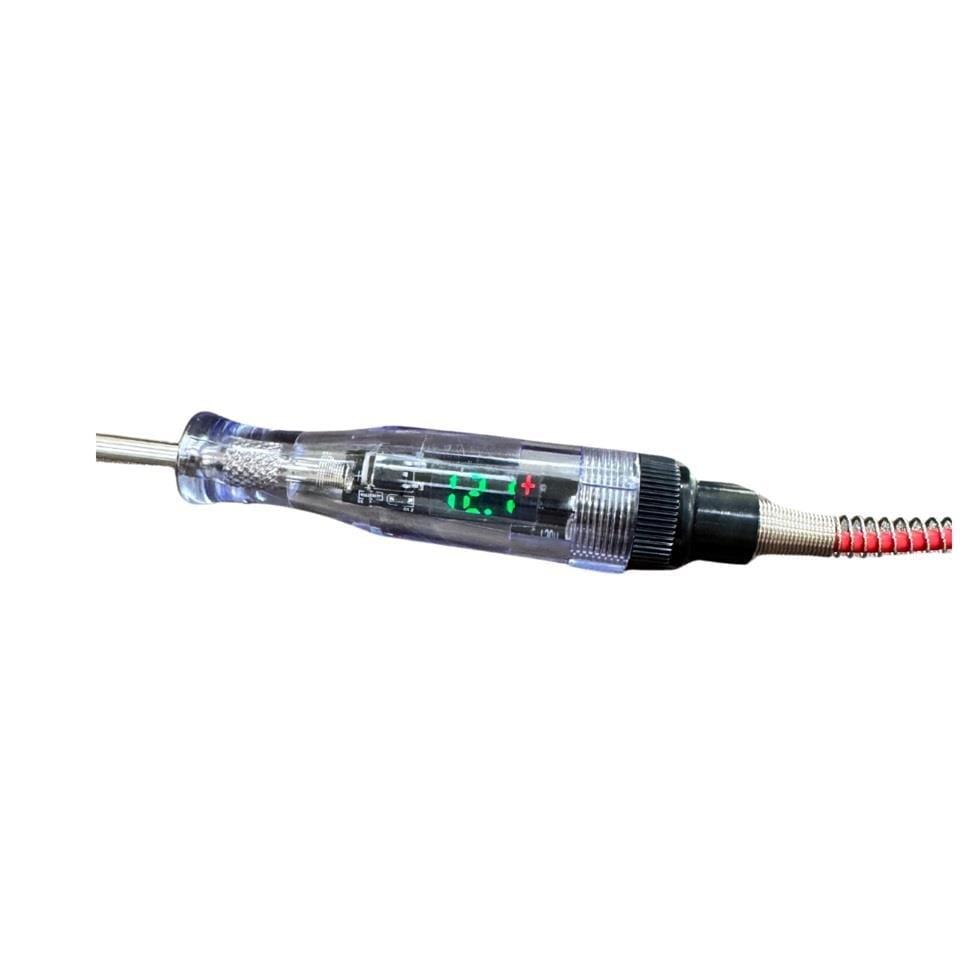 Rico RC0019 Oto Kontrol Kalemi Kablolu Maşalı 6V-12V-24V (+/- Dijital Göstergeli)