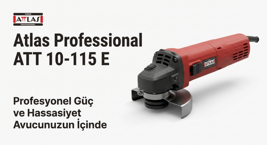 Attlas ATT 10-115E Avuç Taşlama Makinesi Devir Ayarlı 950W 115MM