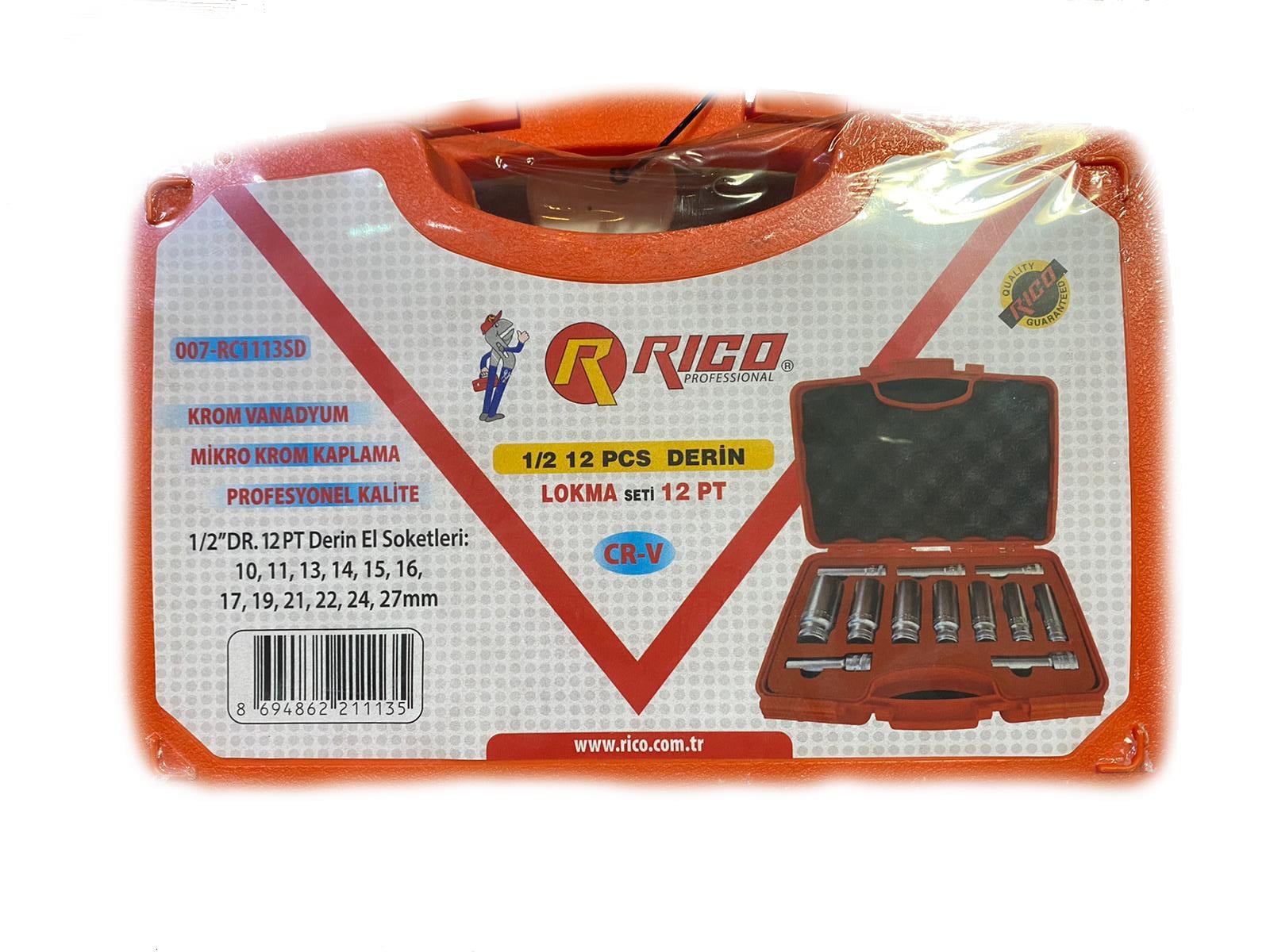 Rıco Uzun Lokma Seti 12 Köşe 1/2 12 Pc RC1113