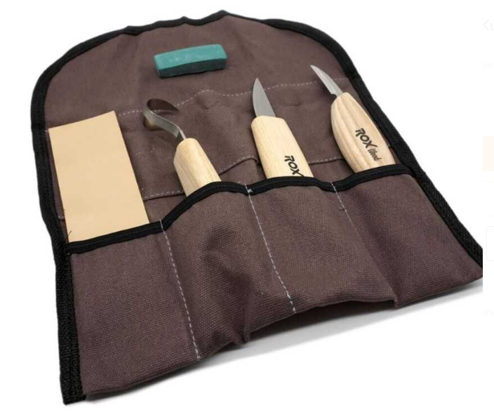Rox Wood Kaşık Oyma ve Bıçak Seti 5 Parça 153ROX184506