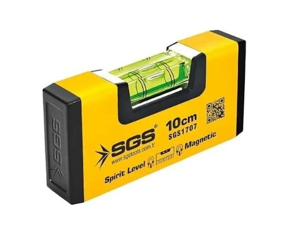 Sgs Alüminyum Mıknatıslı Su Terazi Mini 10 CM SGS1707