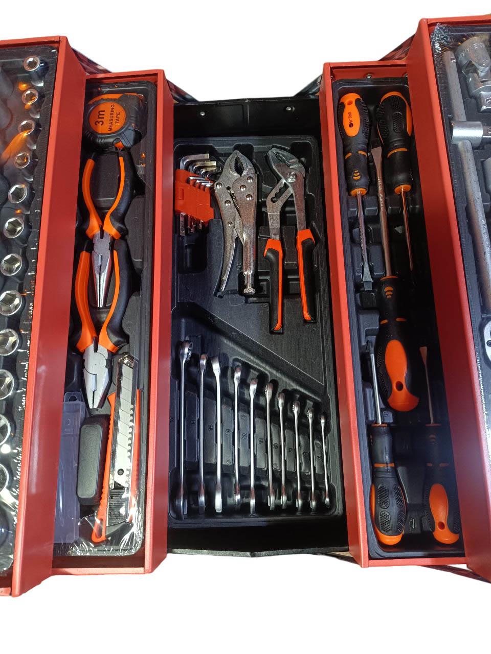 Metal Raflı Dolu Takım Çantası 85 Parça