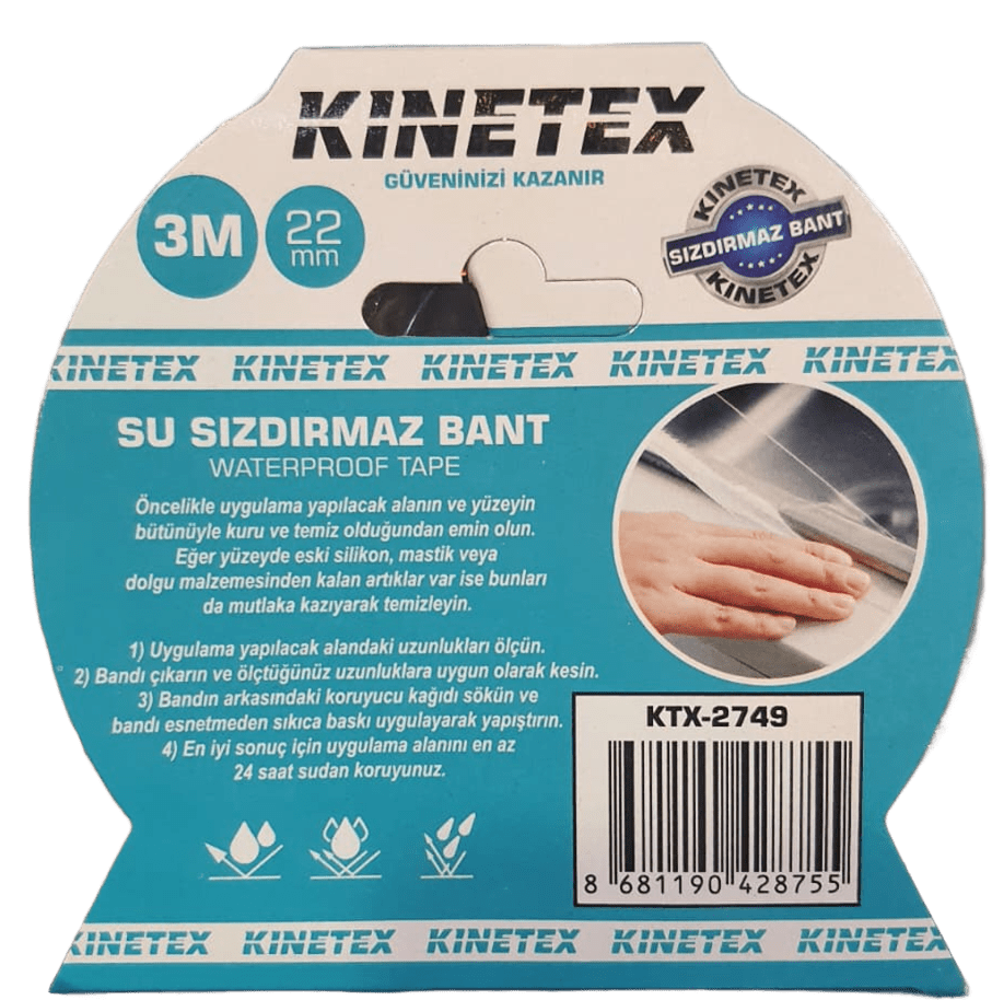 Kınetex Su Sızdırmaz Bant 2,2MM*3MT KTX2749 
