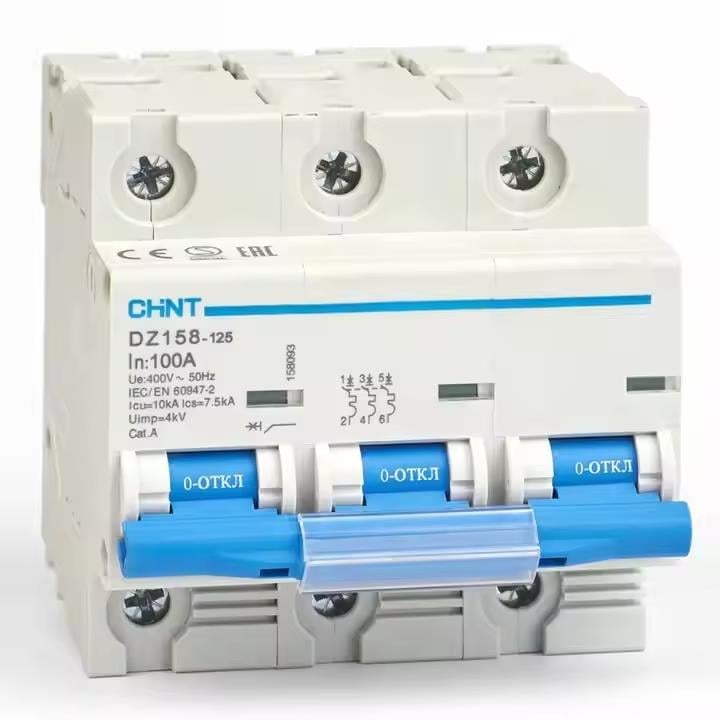 Chint DZ158 Serisi 3X100A C Tipi Otomatik Sigorta 10KA 158093