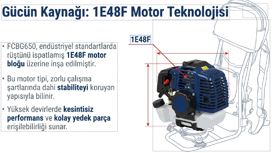 Factor Benzinli Sırt Tırpan 3 HP FCBG650