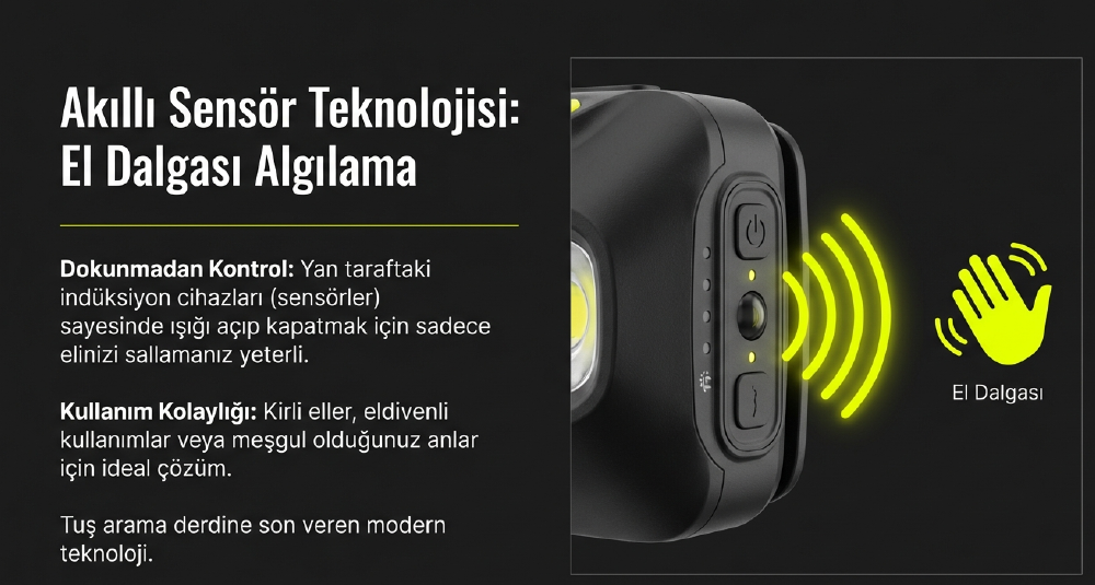 Gold Orıon Kafa Lambası Sensörlü 689-1