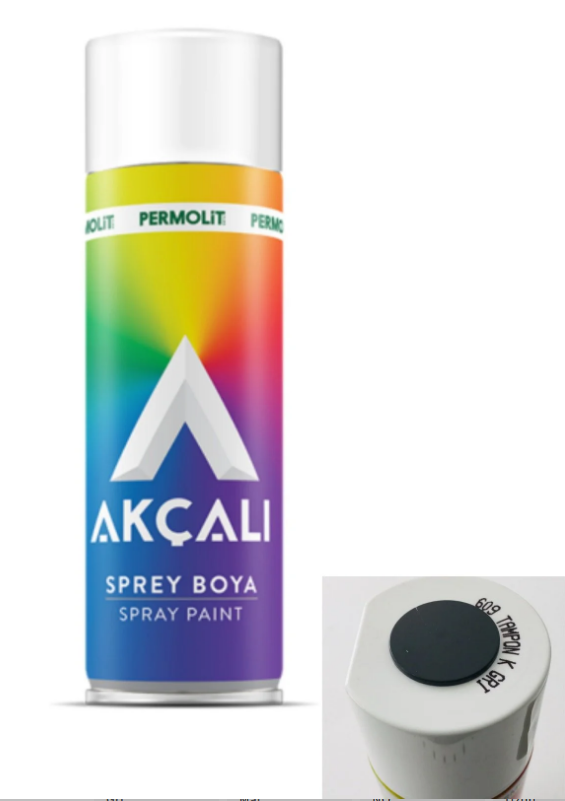 Akçalı Tampon Boyası 400 ML Koyu Gri