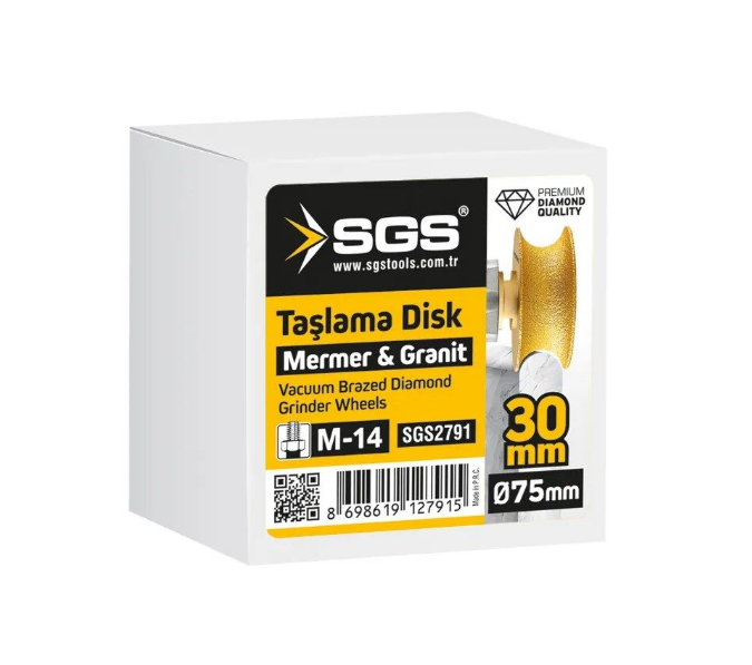 Sgs Taşlama Disk Mermer-Granit M14 75MM*30mm SGS2791