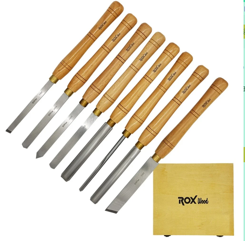 Rox Wood 8 Parça Torna Kalemi Ahşap Kutulu 15399105