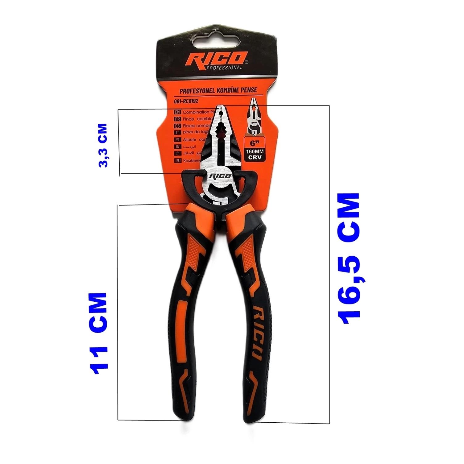 Rico RC0192 Profesyonel Kombine Pense 6 160MM