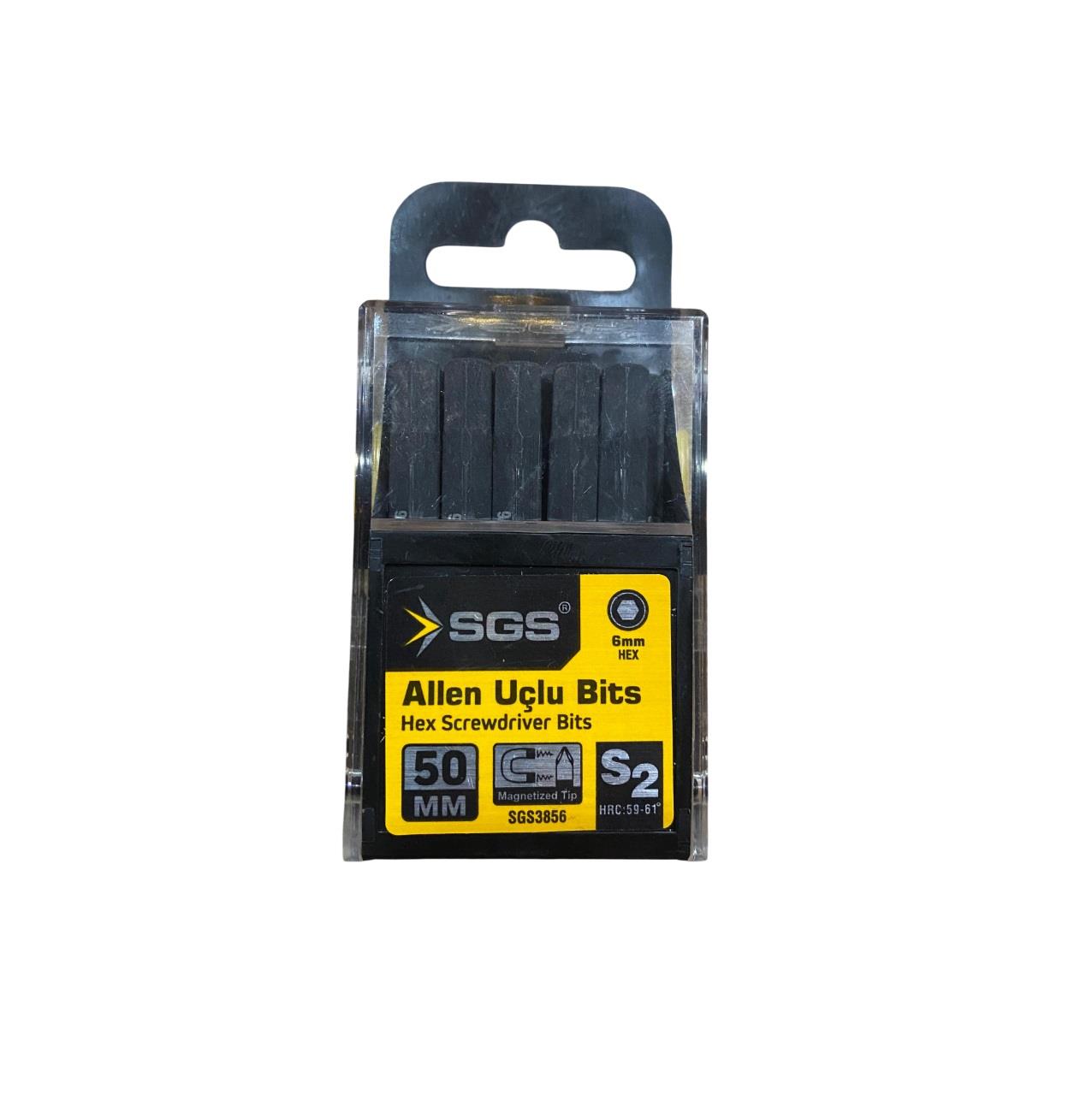 Sgs SGS3856 Allen Uçlu Bits Hex 6MM - 50MM 10 AdetBits Uçlar ve Adaptörler