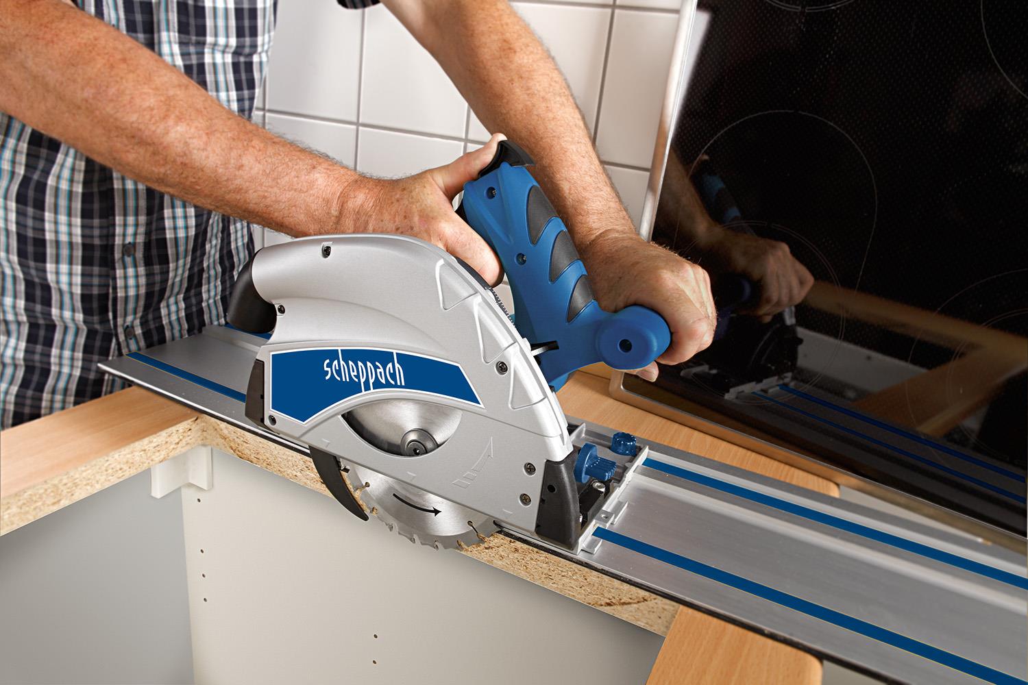   Scheppach PL55 1200W Dalma Tip Daire Testere +Klavuz Raylı   