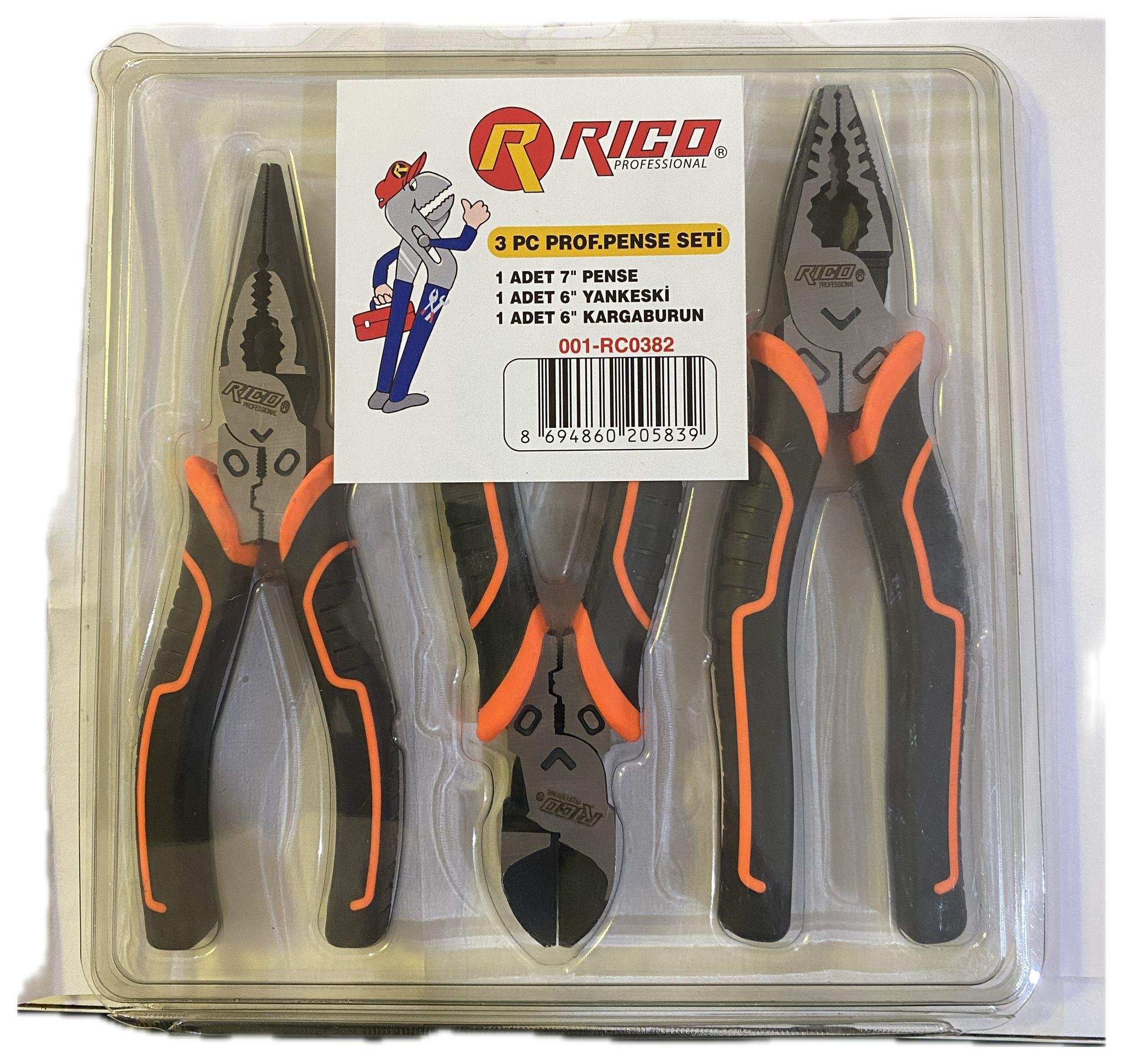 Rico RC0382 3 Parça Profesyonel Pense Seti 
