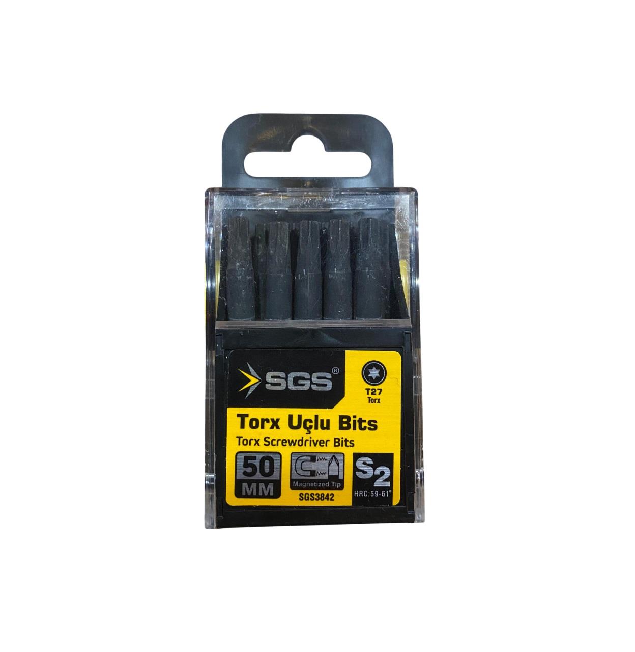 Sgs SGS3842 Torx Uçlu Bits Uç T27 50MM 10 AdetBits Uçlar ve Adaptörler