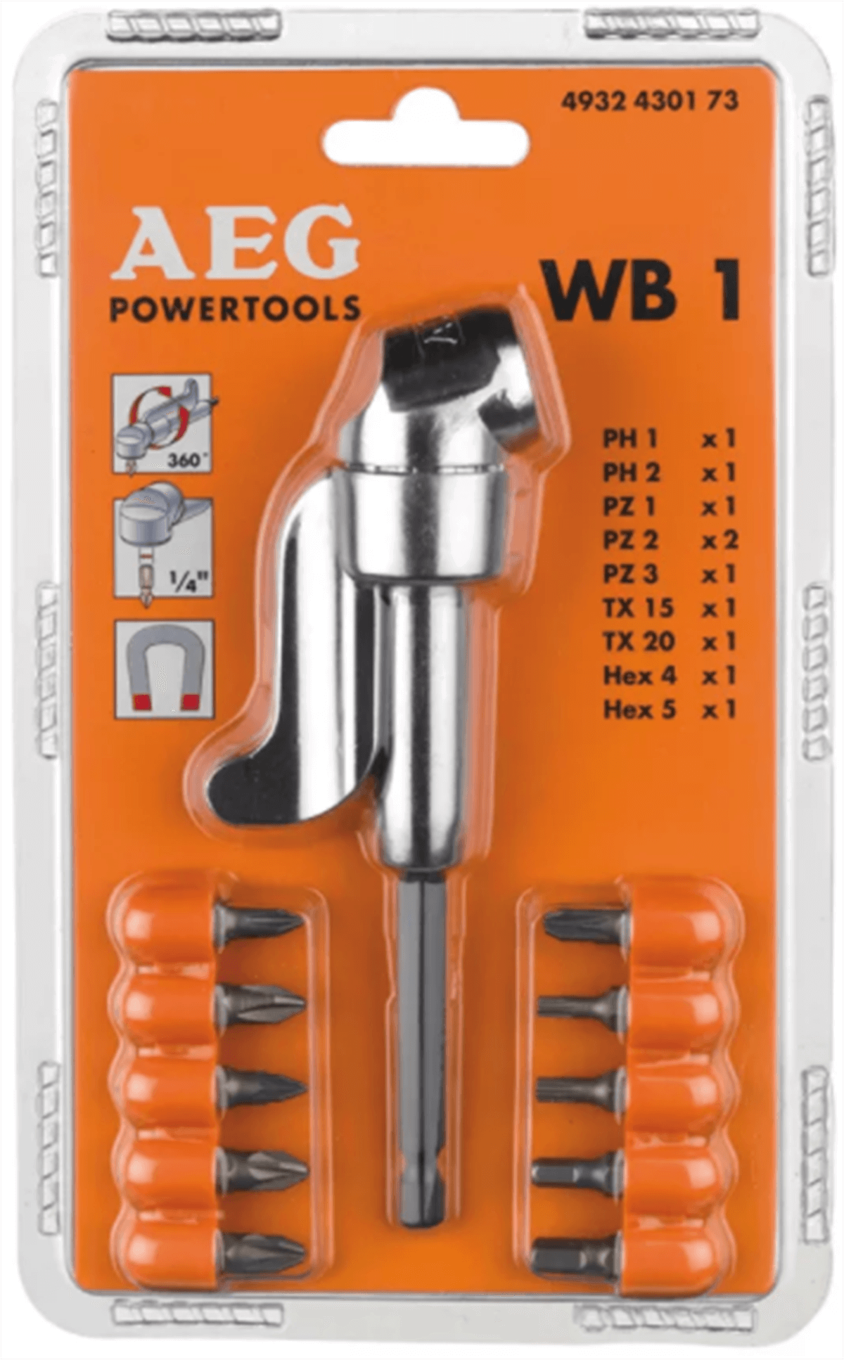 Aeg Vidalama Köşe Adaptörü Wb1 10 Parça 4932430174