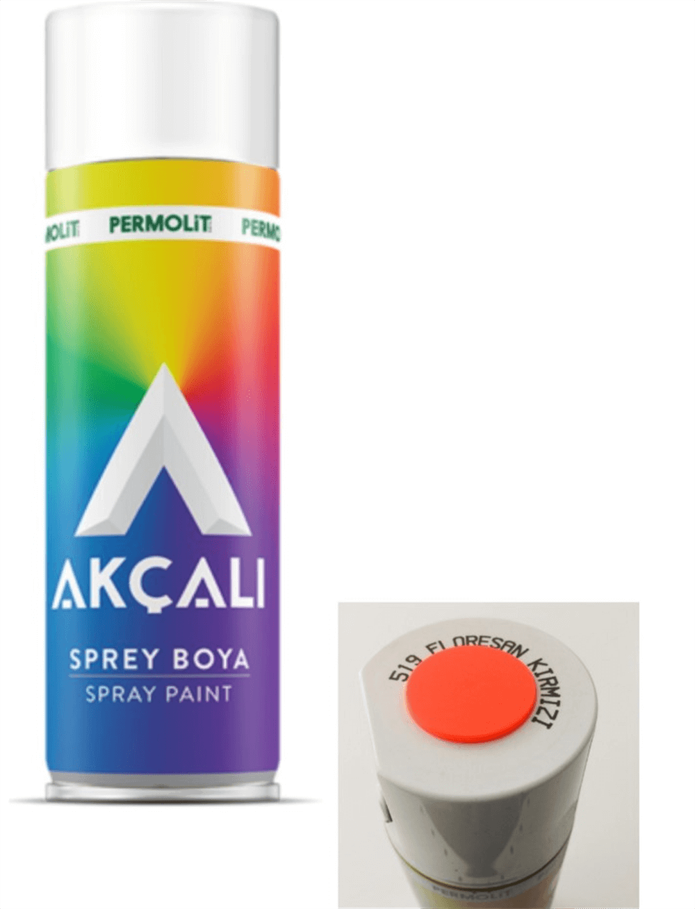 Akçalı Sprey Boya 400 Ml Florosan Kırmızı