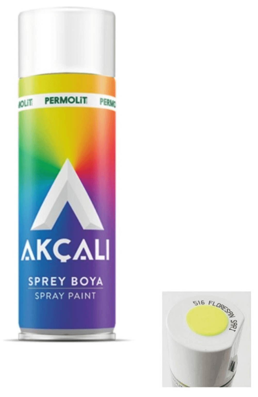 Akçalı Sprey Boya 400 Ml Florosan Sarı