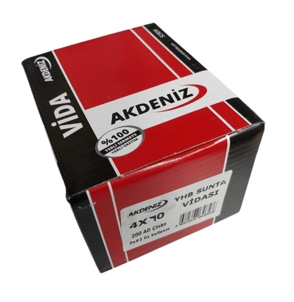 Akdeniz Sunta Vidası 5.0X60 Çinko 200 Adet
