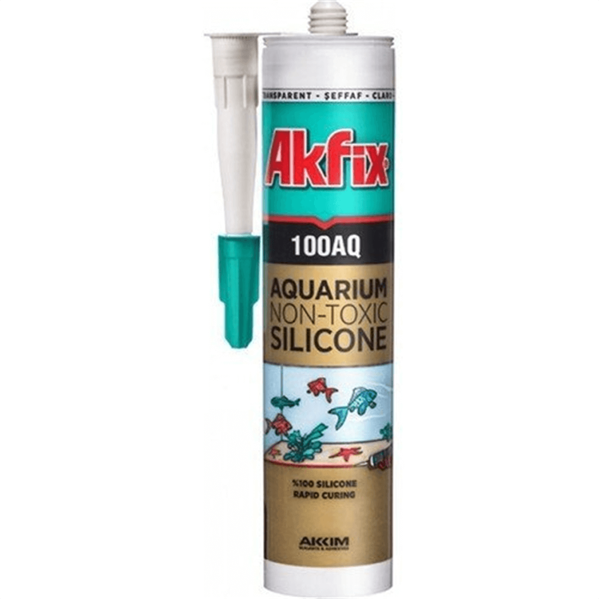 Akfix 100AQ Akvaryum Silikonu - Şeffaf - 310 ml