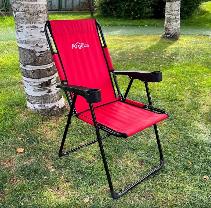Argeus Rest Katlanabilir Kamp Sandalyesi Kırmızı