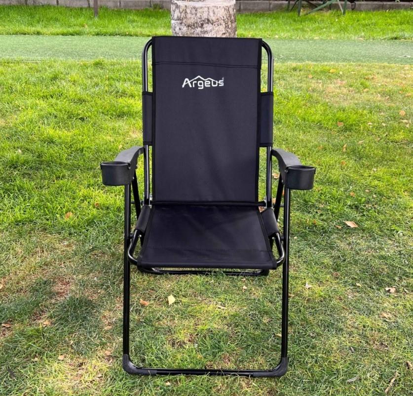 Argeus Rest Katlanabilir Kamp Sandalyesi Siyah