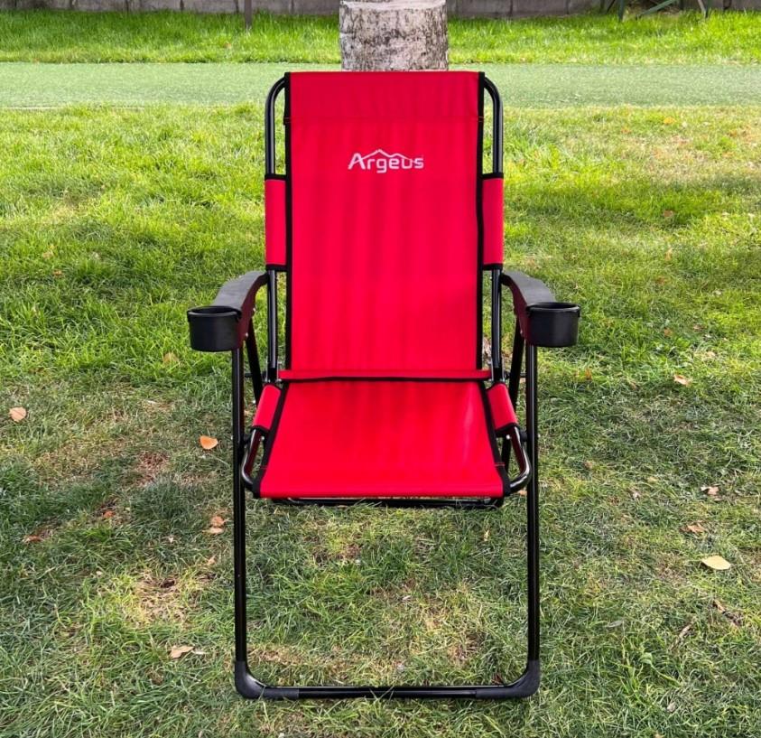 Argeus Rest Katlanabilir Kamp Sandalyesi Kırmızı