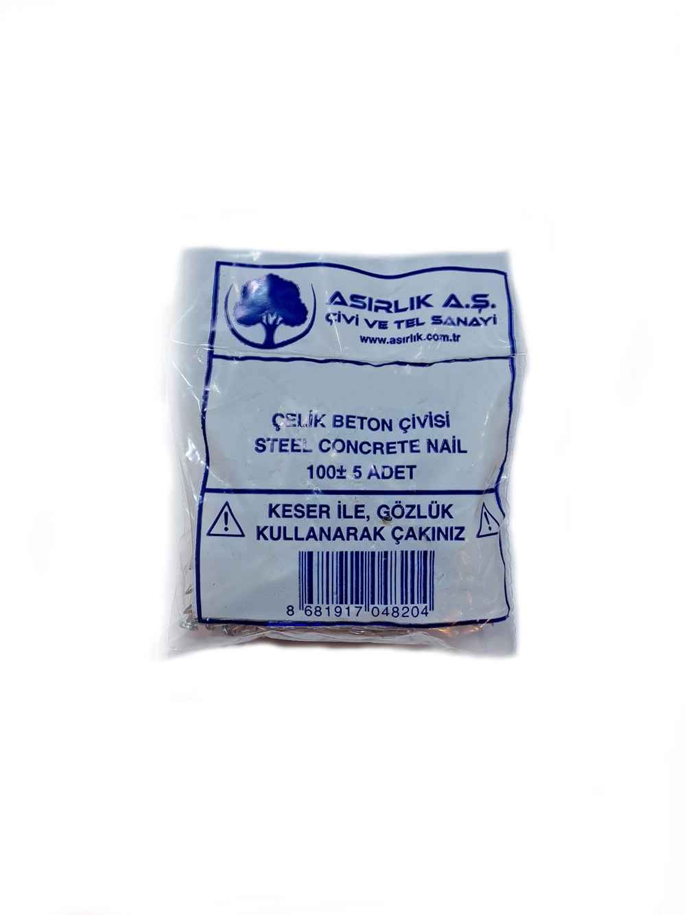 Asırlık Çelik Beton Çivisi 4x60 (100 Adet)