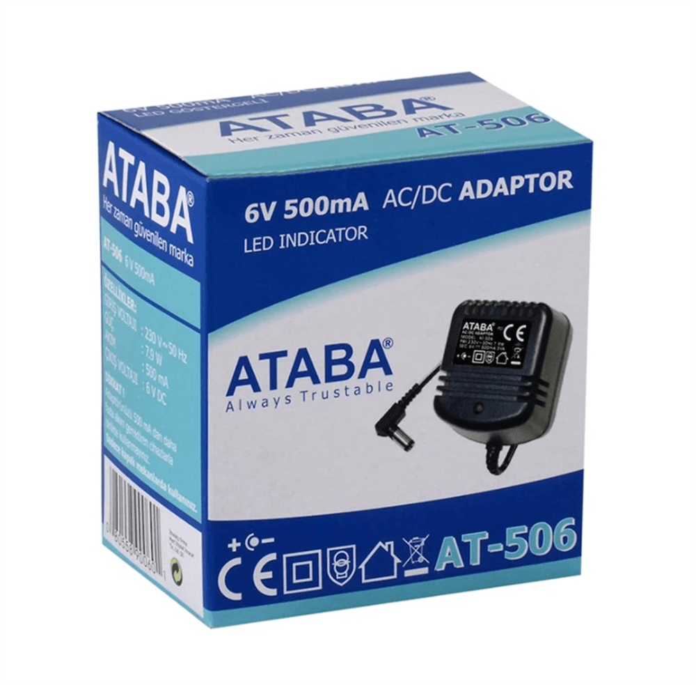 Ataba Adaptör 6V 500mA At-506