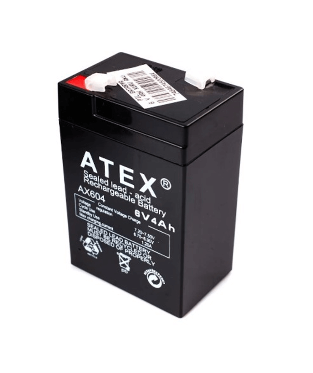 Atex 6V 4AH Kuru Işıldak Aküsü AX604