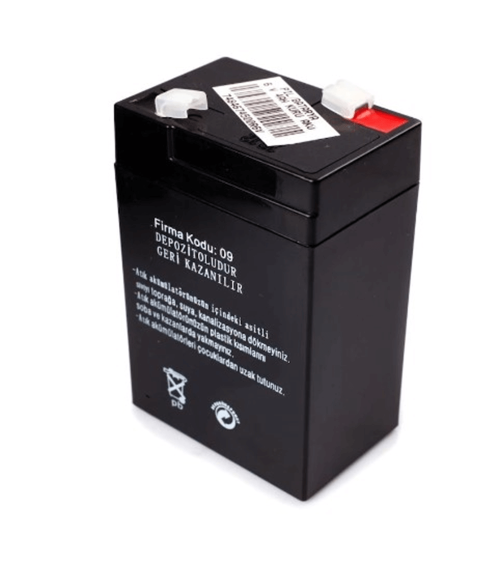 Atex 6V 4AH Kuru Işıldak Aküsü AX604