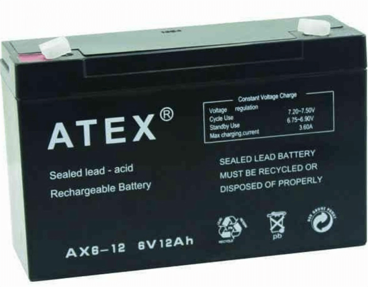 Atex Akü 6V 12AHAkü ve Dönüştürücüler