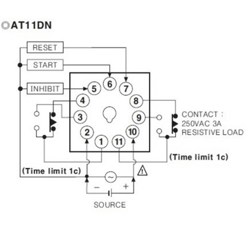 Autonics AT11DN 100-240VAC 50-60Hz / 24-24VDC Çok İşlevli Analog Zamanlayıcı