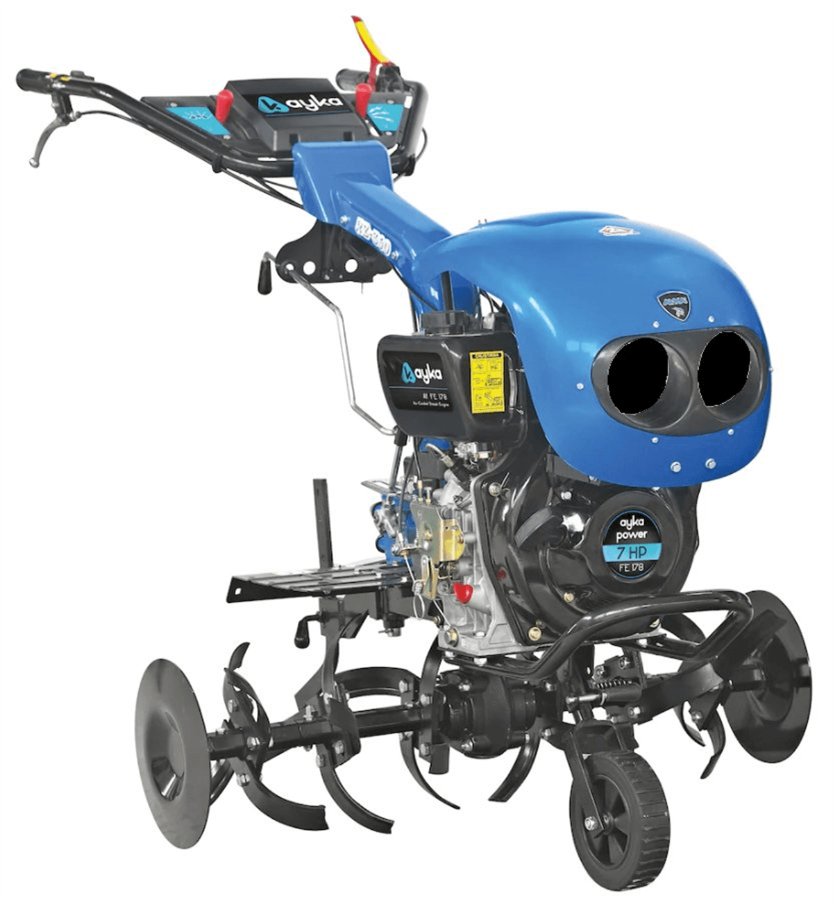 AYKA RZ-360A Motorlu Dizel Çapa Makinesi İpli Start 178 F 3+1 Vites