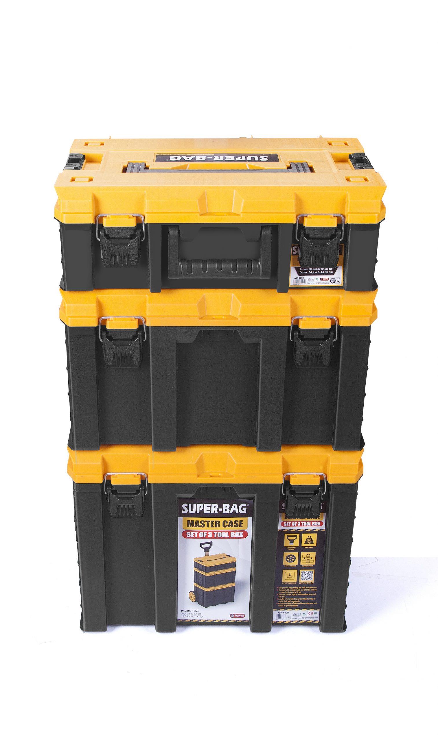 Super-Bag S-M-L Master Case 3Lü Set Takım Arabası Asr-6030