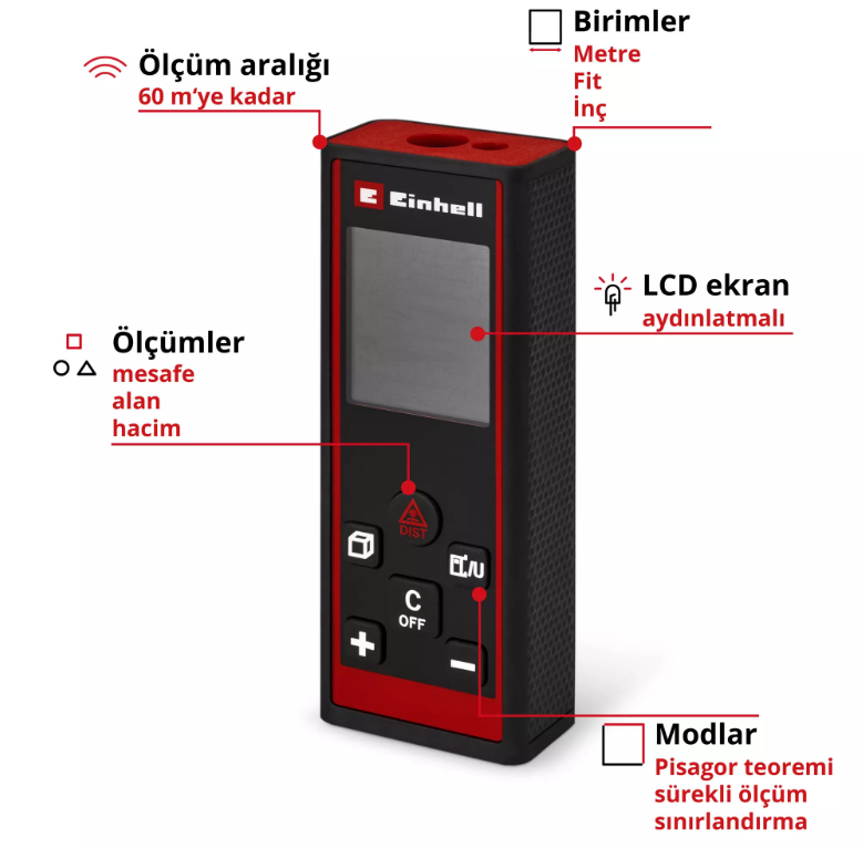 Einhell Tc-Ld 60 R Lazer Ölçü Aleti 2270082