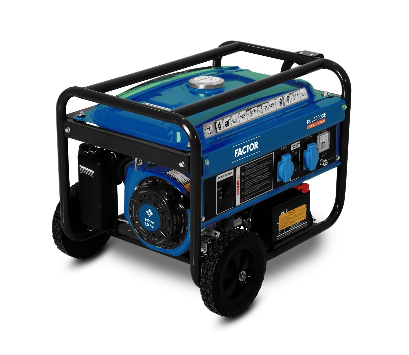 Factor KGL3500CE Benzinli Jeneratör İpli-Marşlı 3.5 KVAJeneratörler