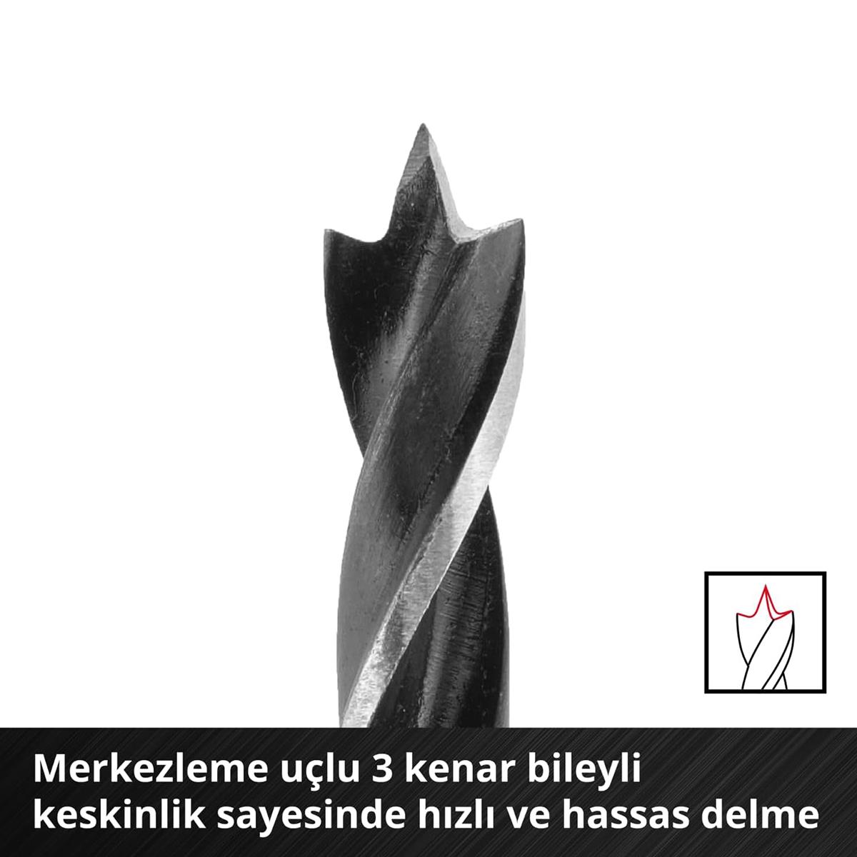 Einhell S-CASE Bits Hss 10 Parçalı Ahşap Matkap Ucu Seti 108733