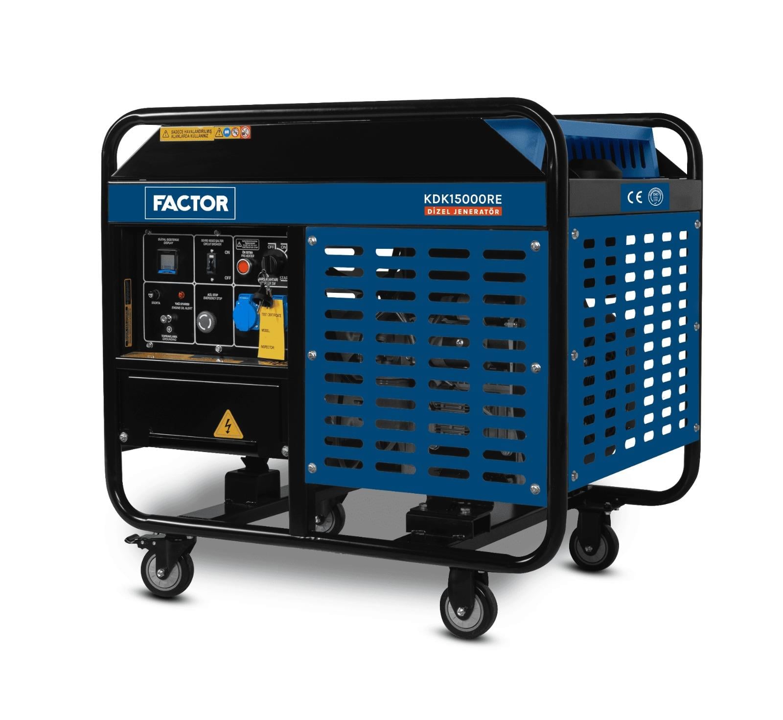 Factor KDK15000RE Dizel Jeneratör 15KVA Marşlı Monofaze (Drone Jeneratörü)