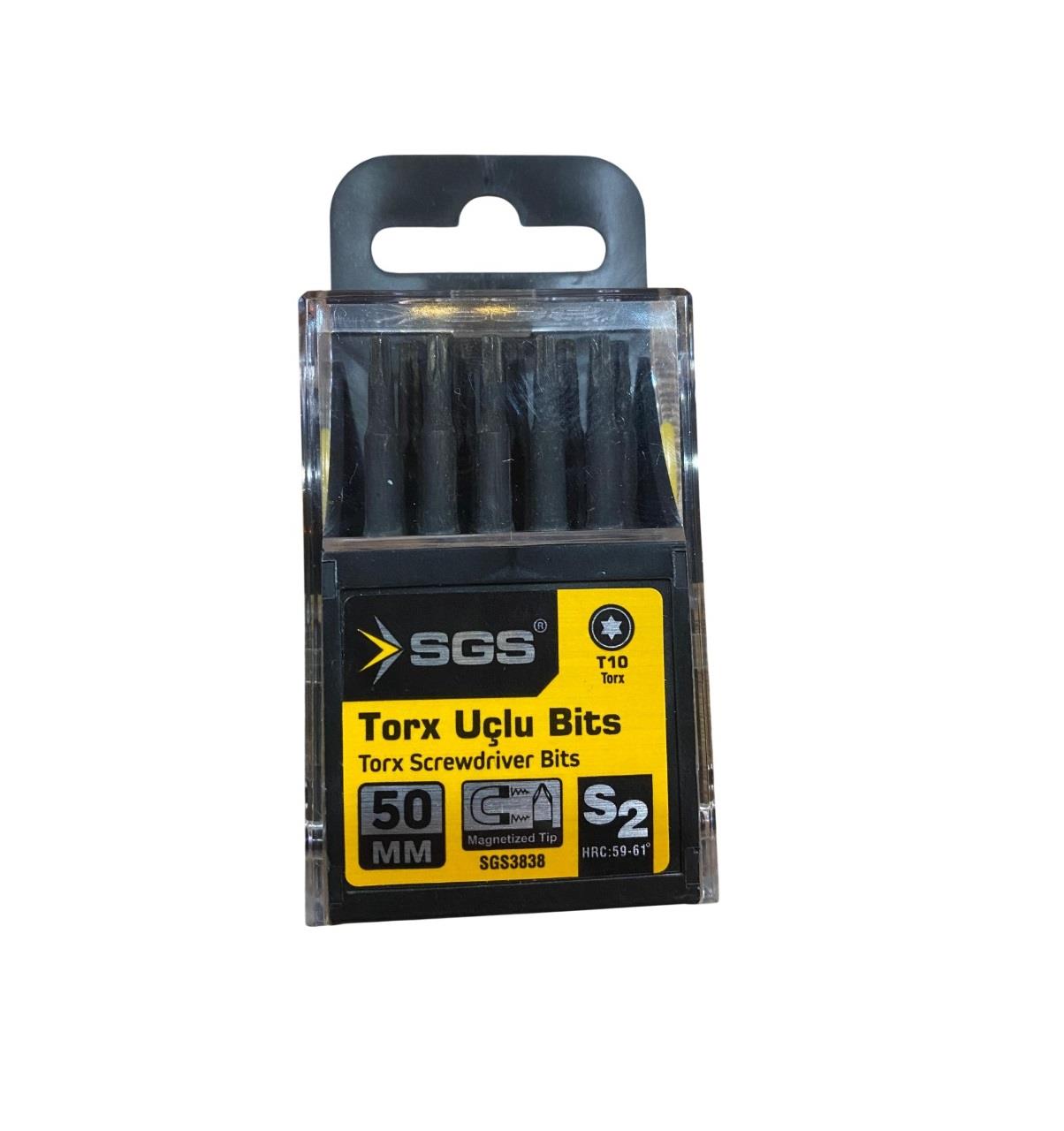 Sgs SGS3838 Torx Uçlu Bits Uç T10 50MM 10 AdetBits Uçlar ve Adaptörler