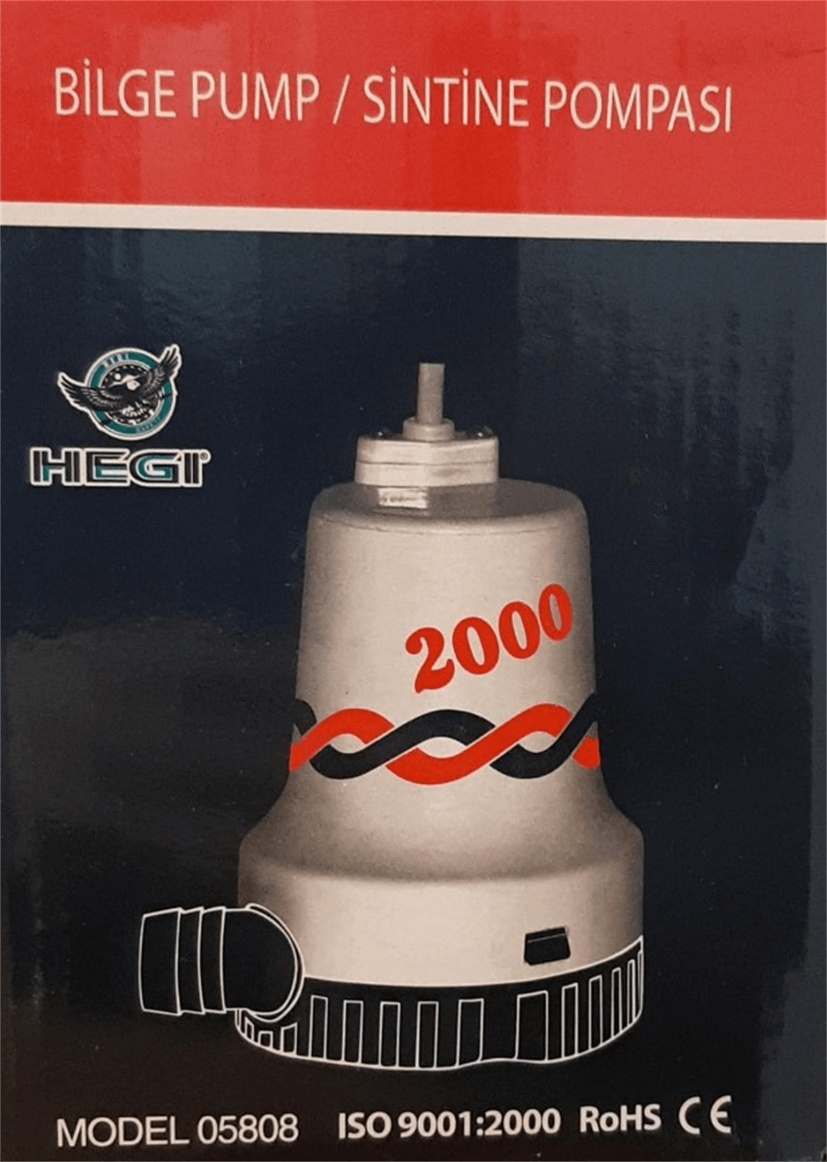 Bilge Pump Sintine Pompası 2000 12 V Hegi WWB-05808