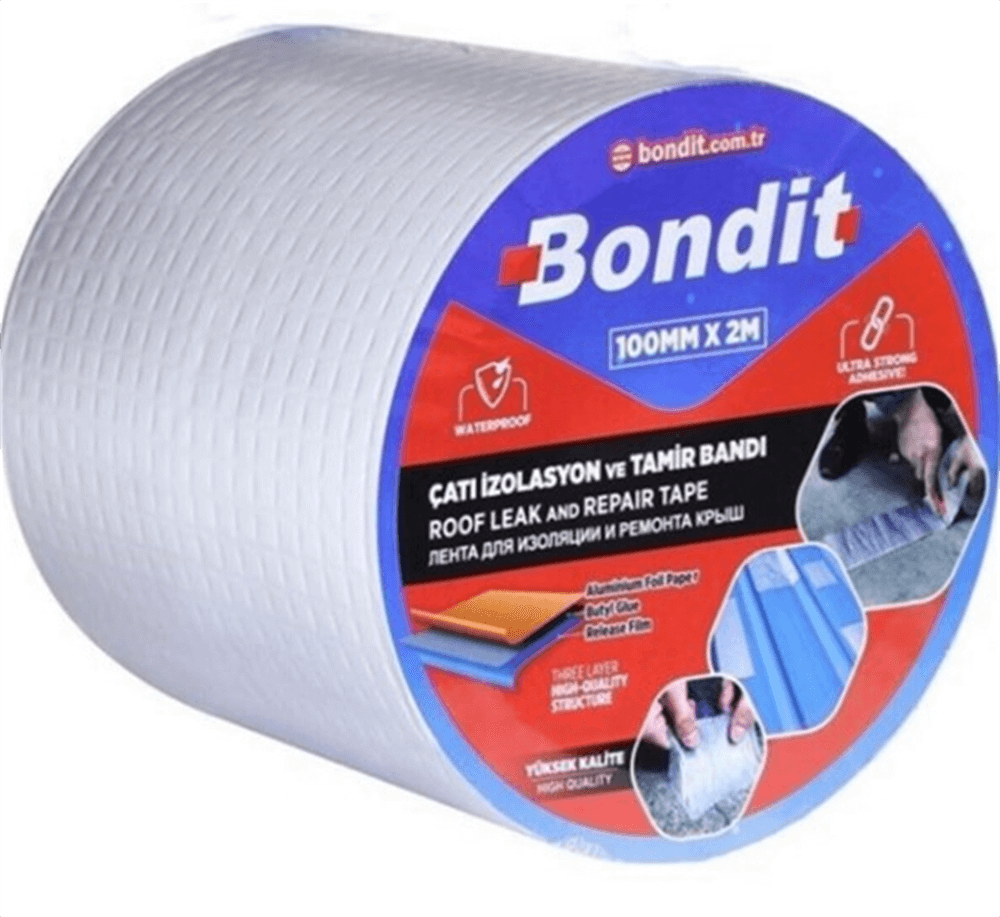 Bondit Çatı İzolasyon Ve Tamir Bandı 100 Mm X 2 Mt BNDC210