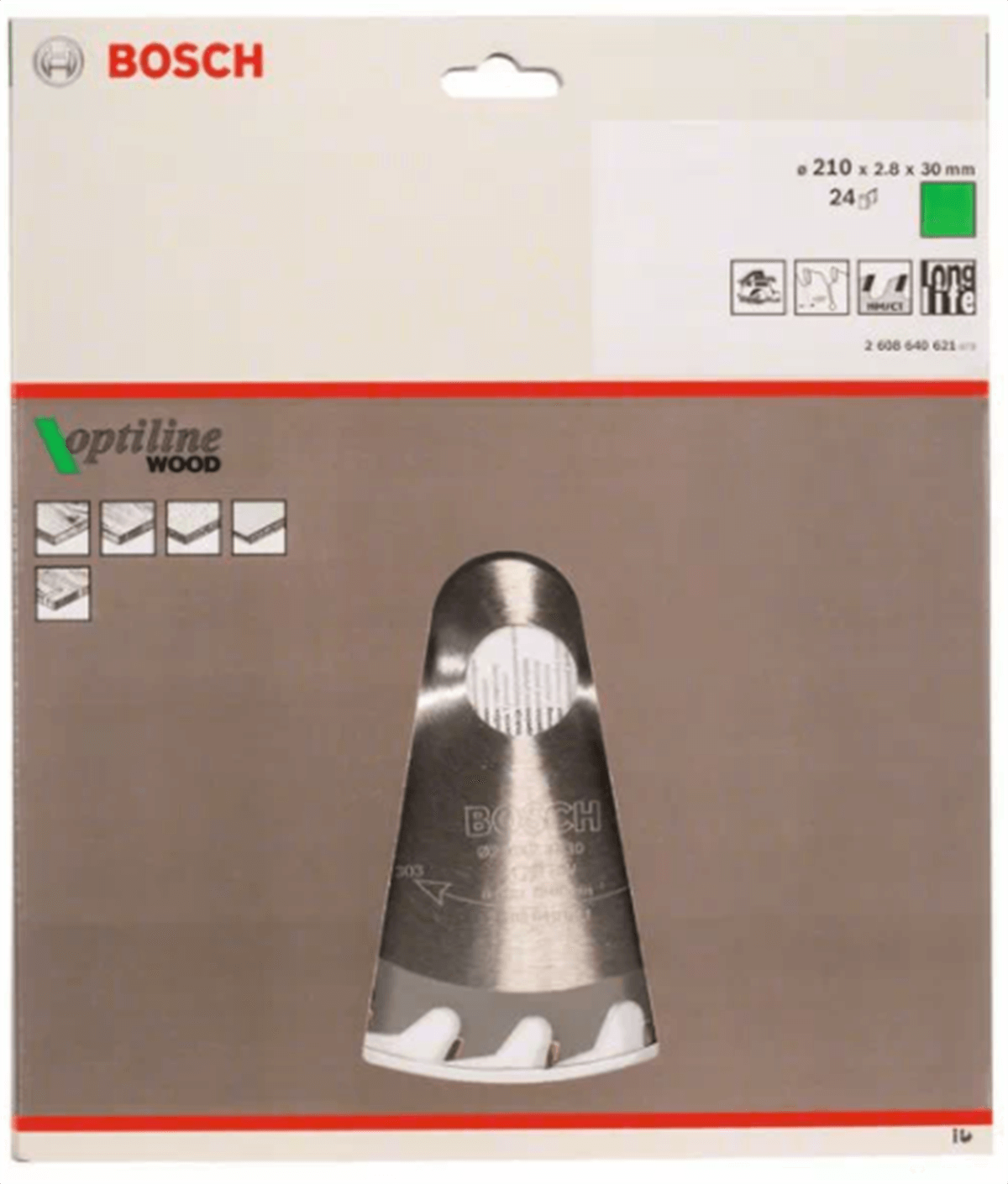 Bosch Daire Testere Bıçağı Optiline Wood 210x30 mm 24 Diş 2608640621