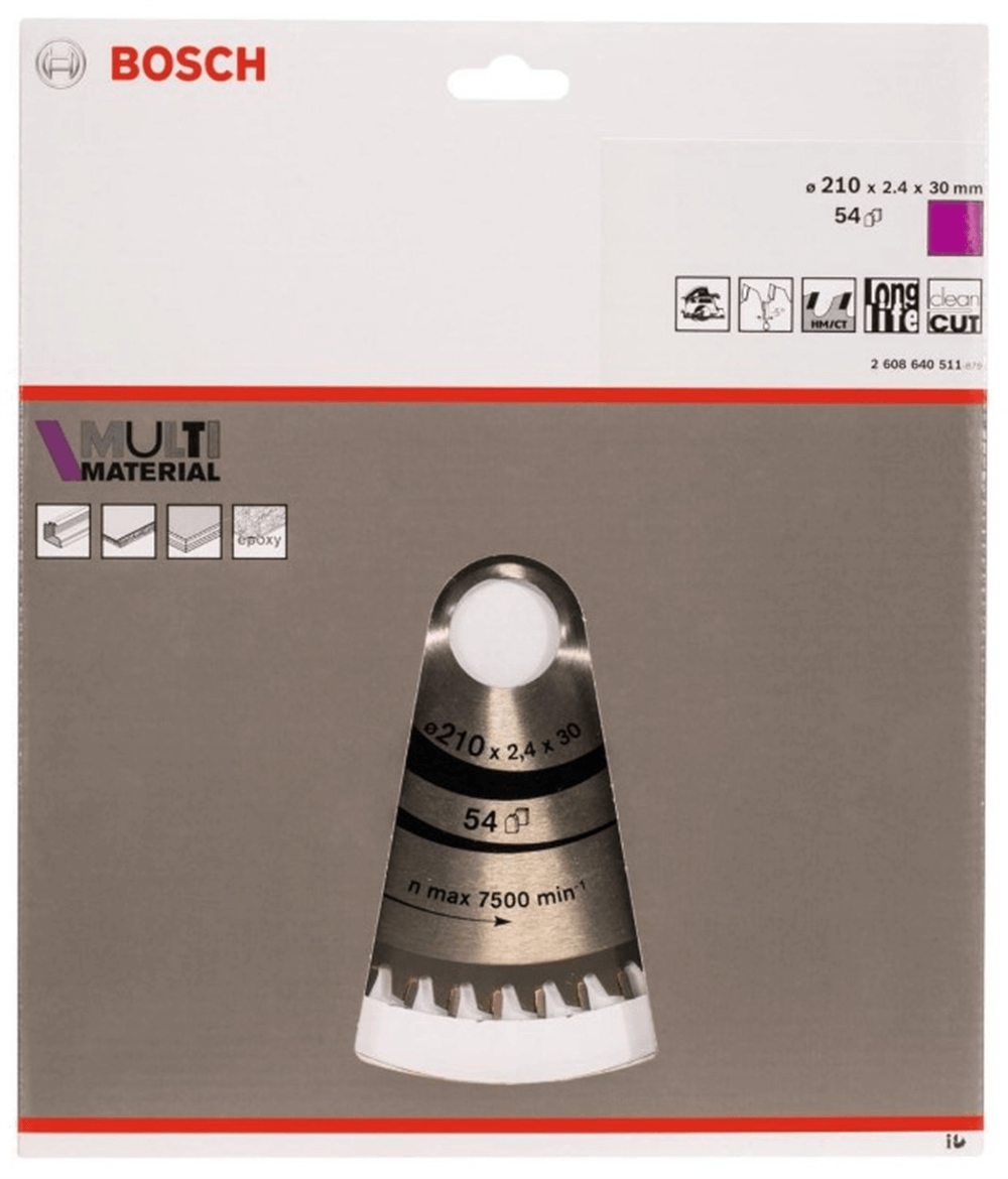 Bosch Multi Material 210x30 mm 54 Diş Elmas Daire Testere Bıçağı 2608640511