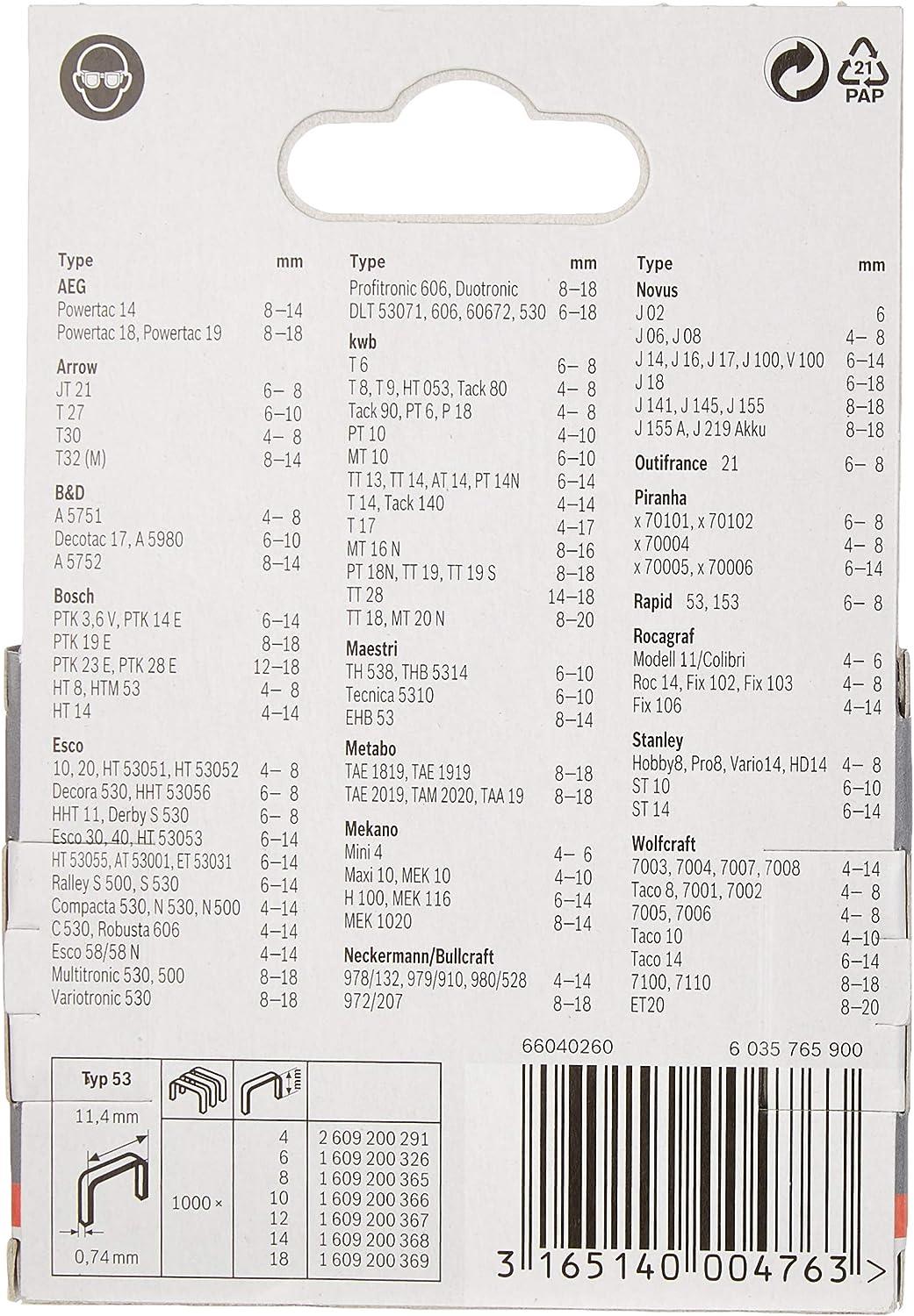 Bosch Typ 53 Zımba Teli 11,4x10MM 1609200366